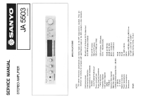 Sanyo JA-5503 - Service Manual 